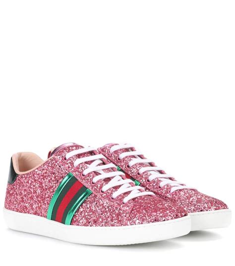 gucci red glitter shoes